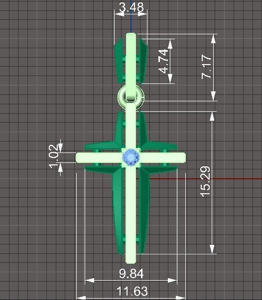 012 Cross Crosshair 3D print model_2