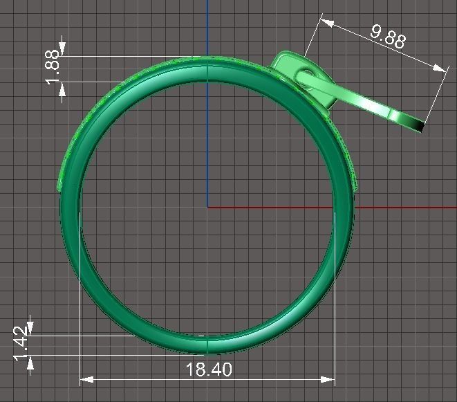 001 Ring Zipper 3D print model_3