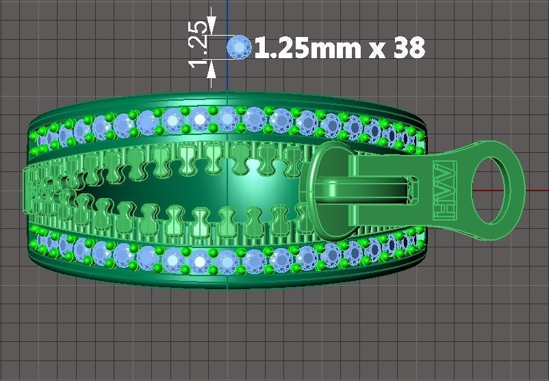001 Ring Zipper 3D print model_1