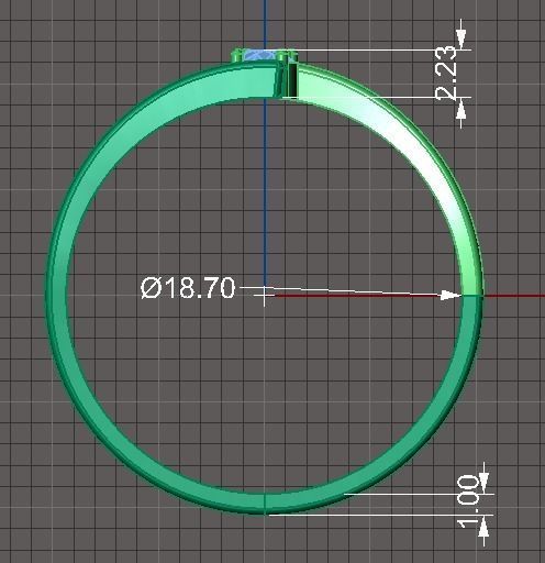 007 Ring Simple 3D print model_4