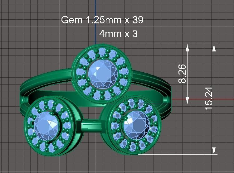 014 Ring Splinter Three 3D print model_2