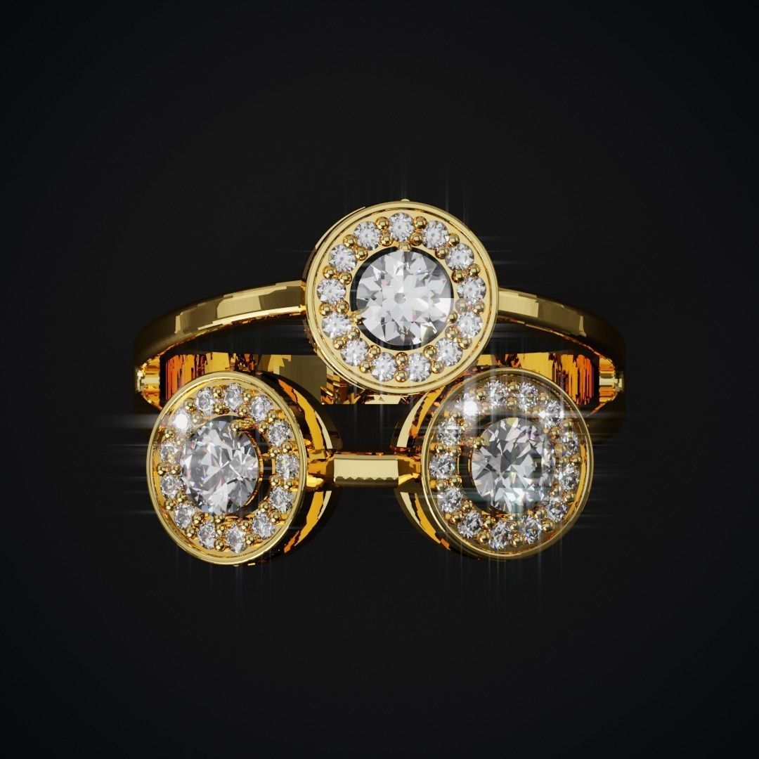 014 Ring Splinter Three 3D print model_1