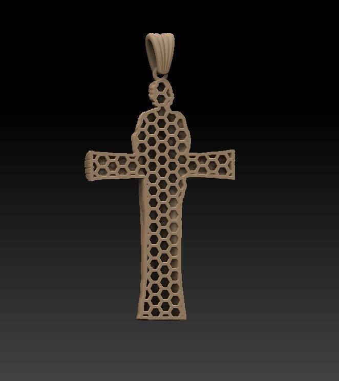San Juda Cross Pendant 3D model_7