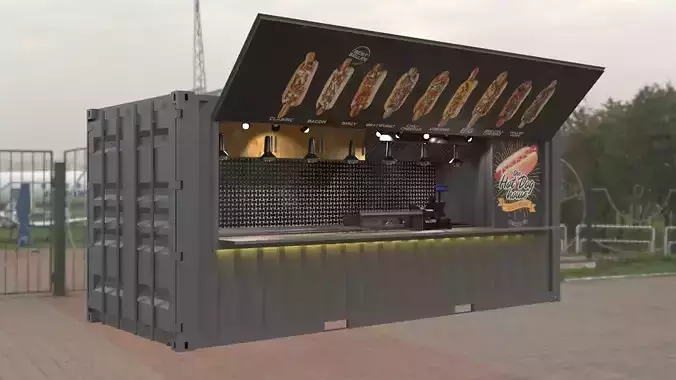 CONTAINER FOOD TRUCK IMMBIS 3D model