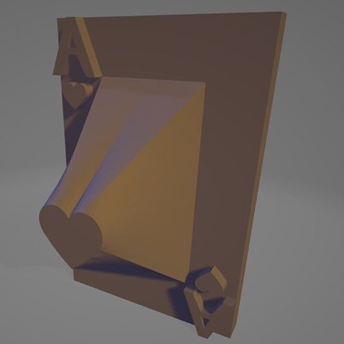 3D Design Ace Of Card  3D print model