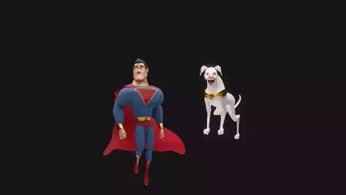 superman and krypto 3D model