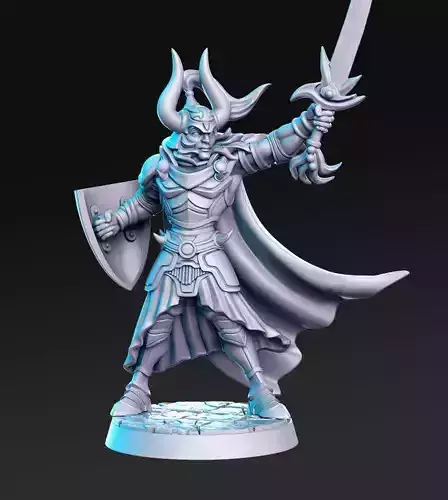 Warrior of Light Final Fantasy 32mm Pre-supported