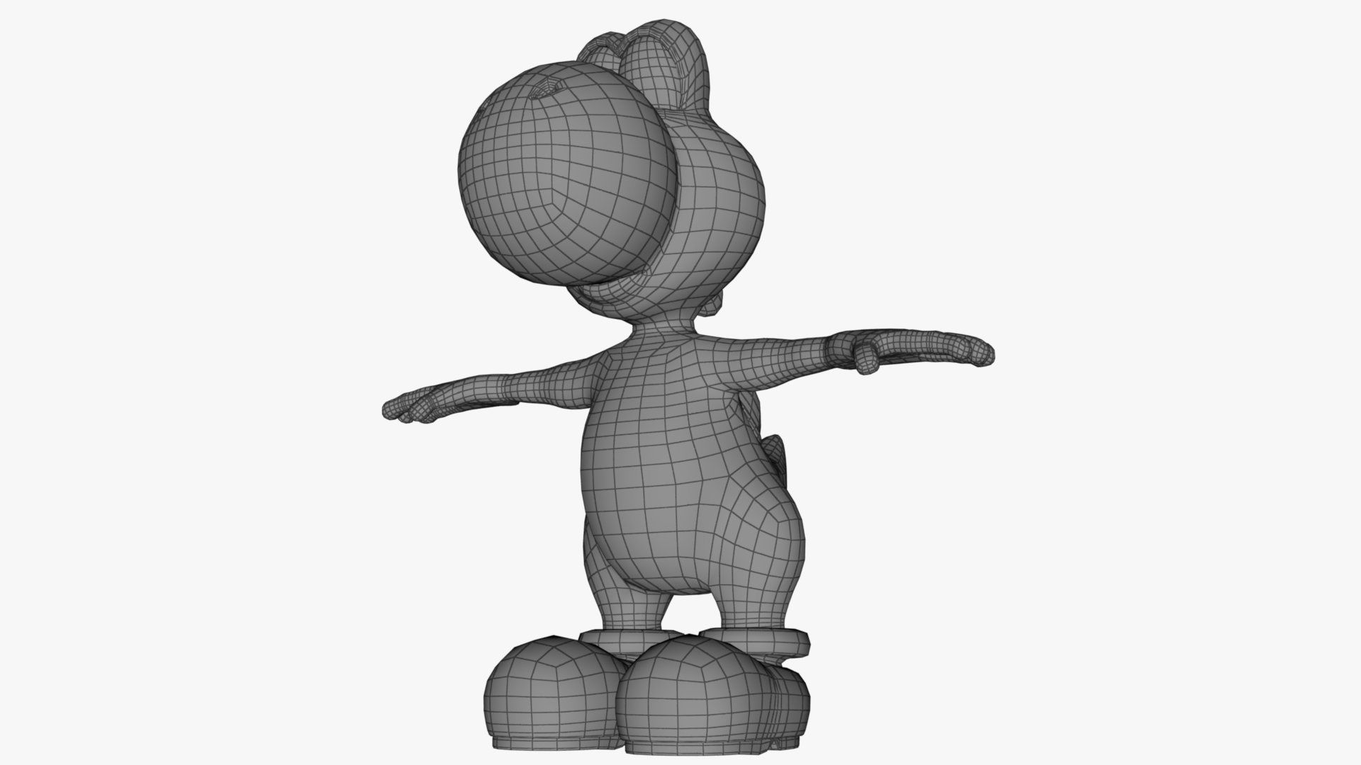 Yoshi And Luigi From Super Mario Low-poly 3D model_35