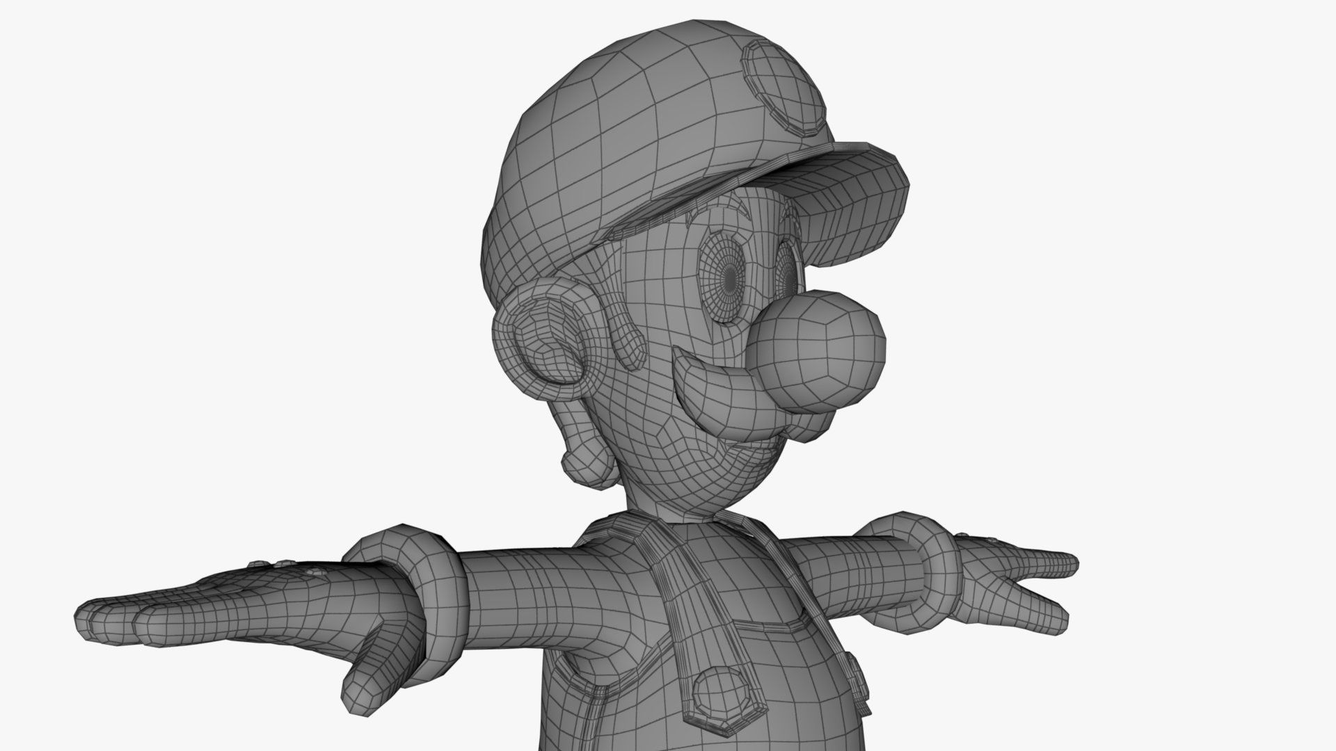 Yoshi And Luigi From Super Mario Low-poly 3D model_30