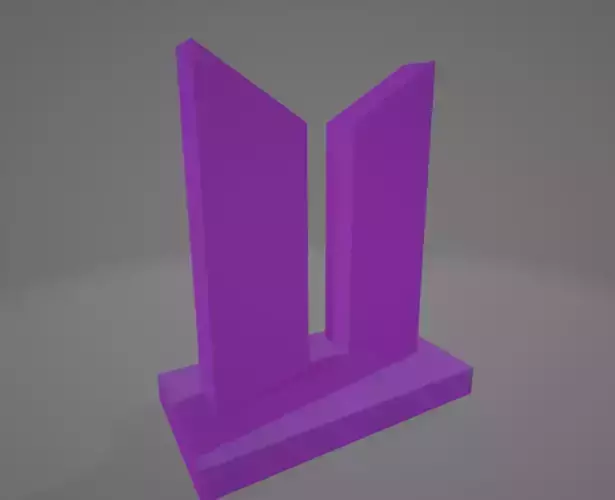 3D Design Bts or Bangtan sonyeondan logo 3D print model
