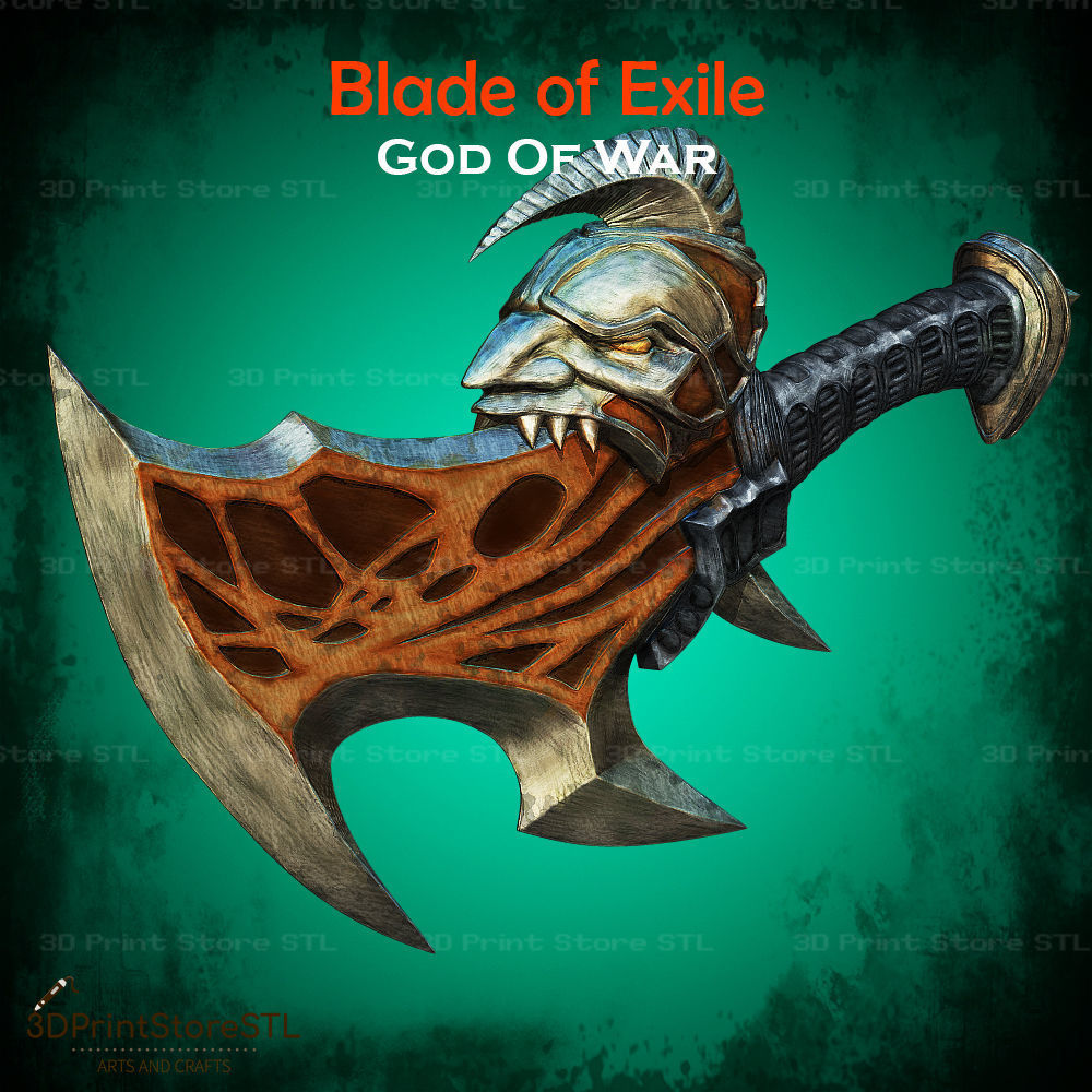 Blade Of Exile Cosplay God of War - STL File 3D print model_2