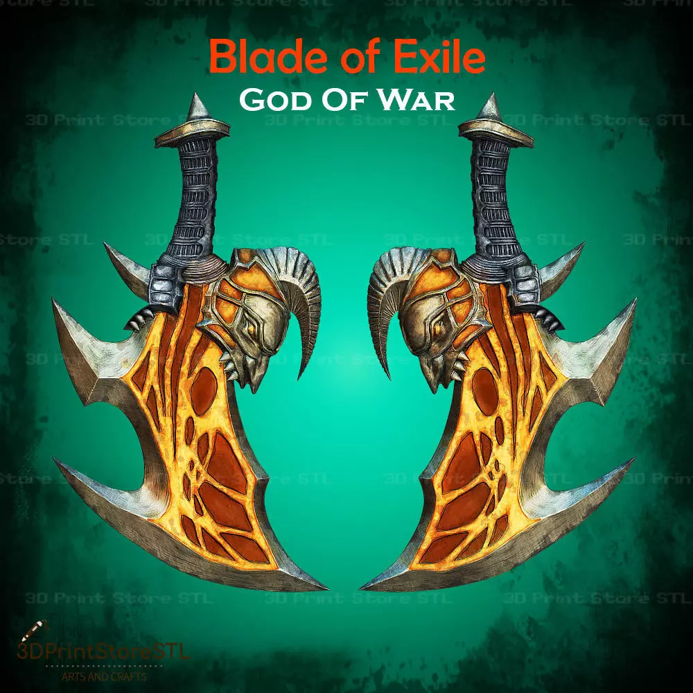 Blade Of Exile Cosplay God of War - STL File 3D print model_0
