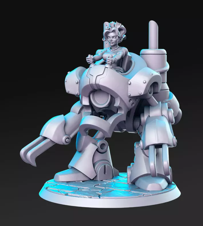 Terra on Magitek Final Fantasy 32mm Pre-supported 3D print model_0