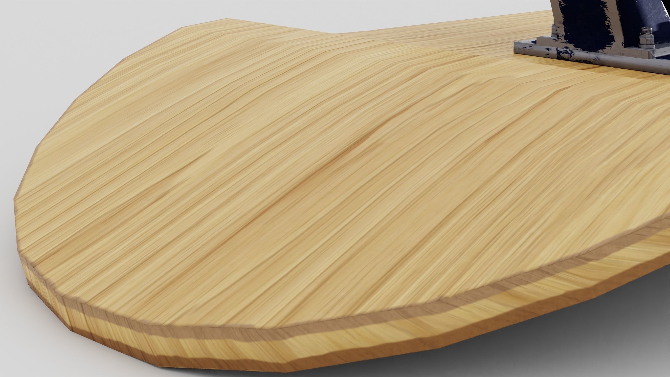 Skateboard wooden with wheels 3D model_29