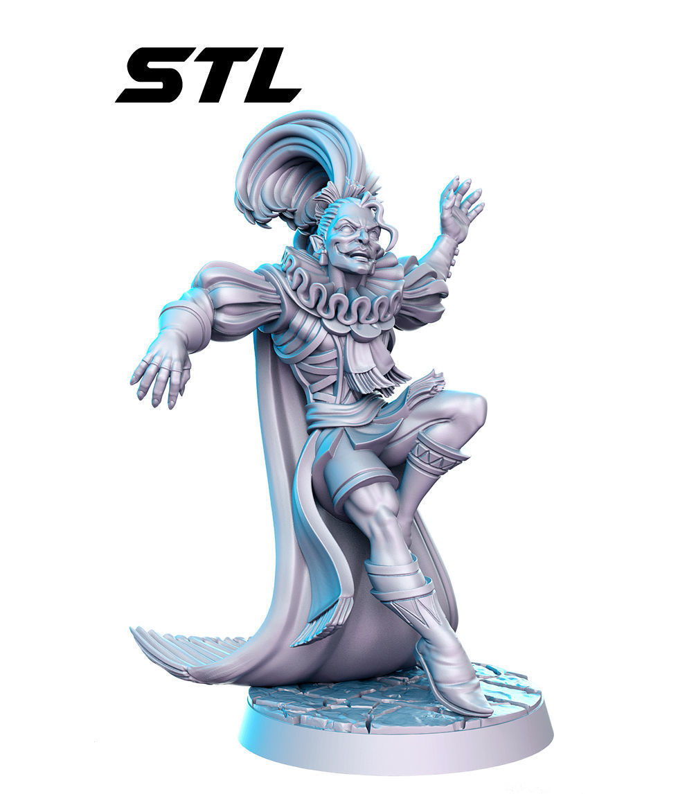 Kefka Palazzo Final Fantasy 32mm Pre-supported 3D print model_1