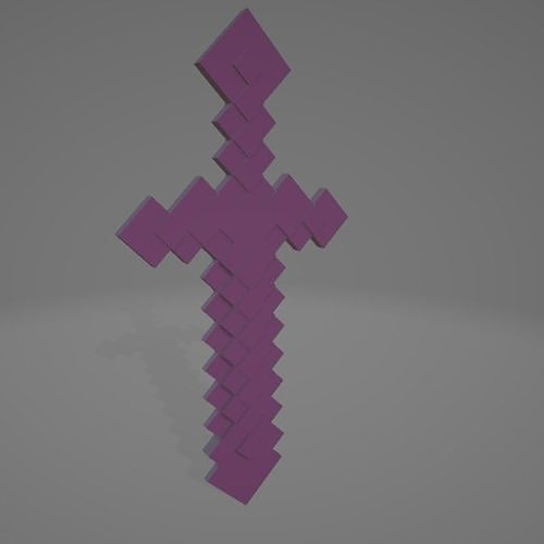  Minecraft Diamond Sword Design  3D print model