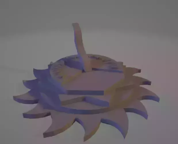 3D Design Ancient Sun Clock  