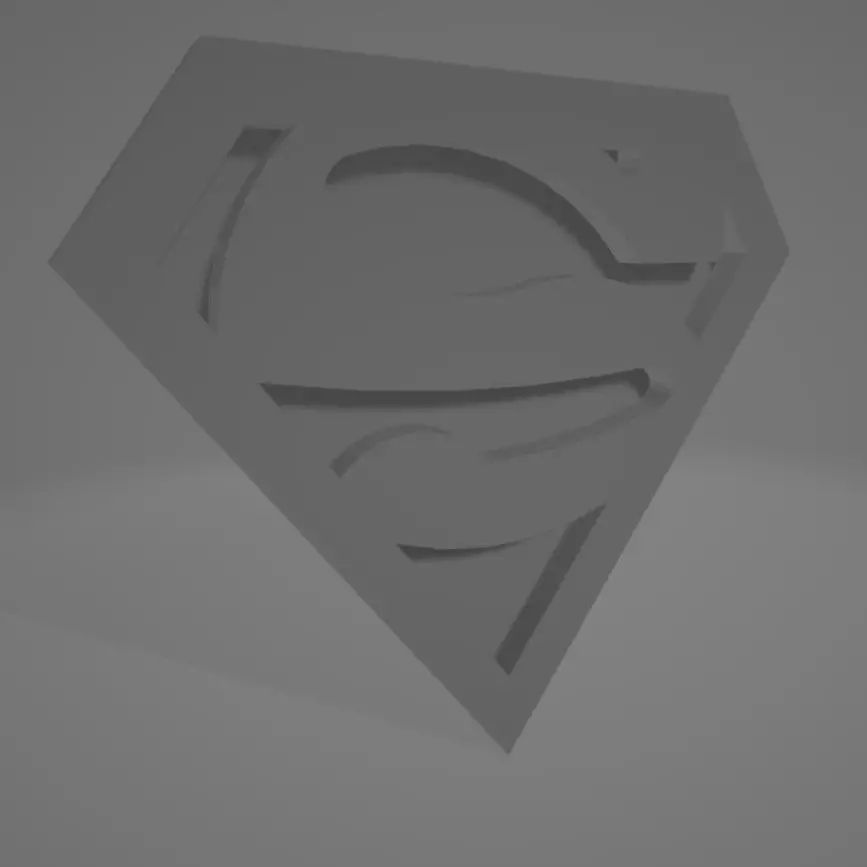 3D Design Superman logo 3D print model_0