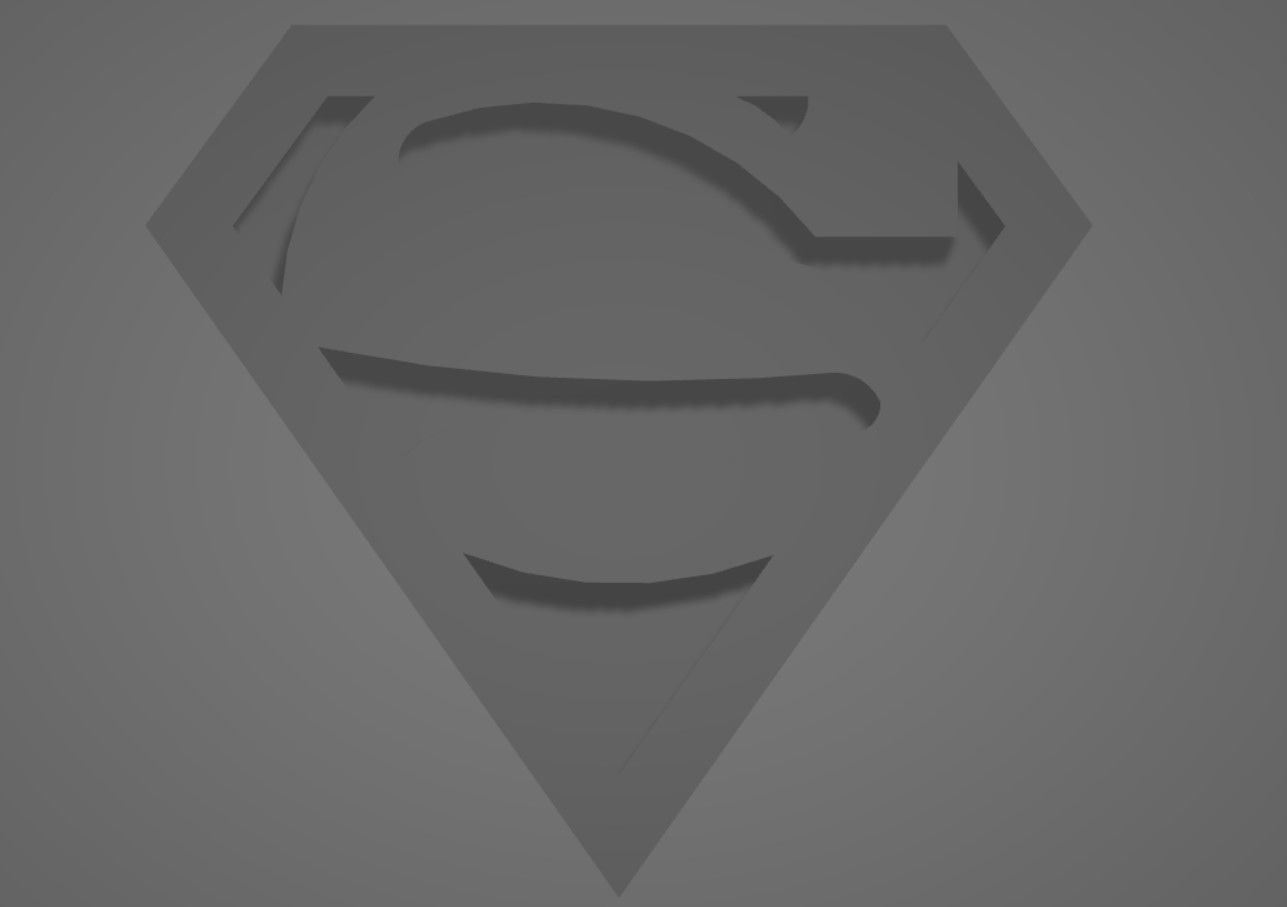 3D Design Superman logo 3D print model_3