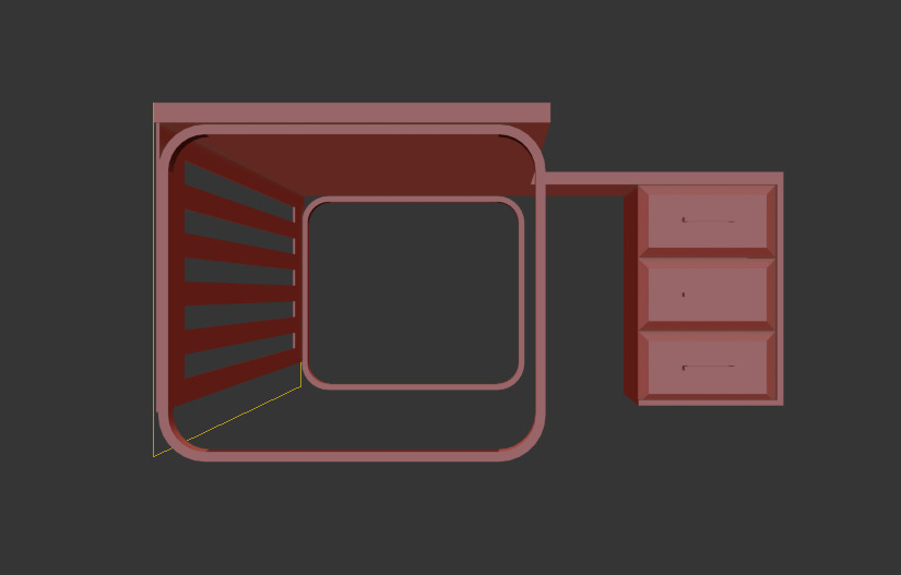 Modern Office Desk 3d free Free low-poly 3D model_8