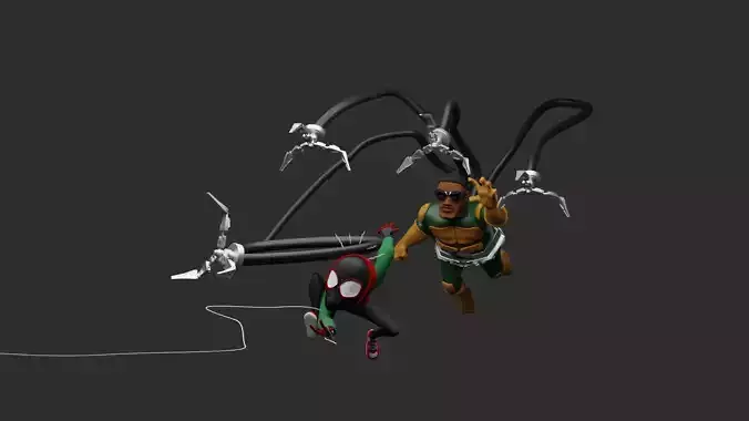 Spiderman and doctor octopus