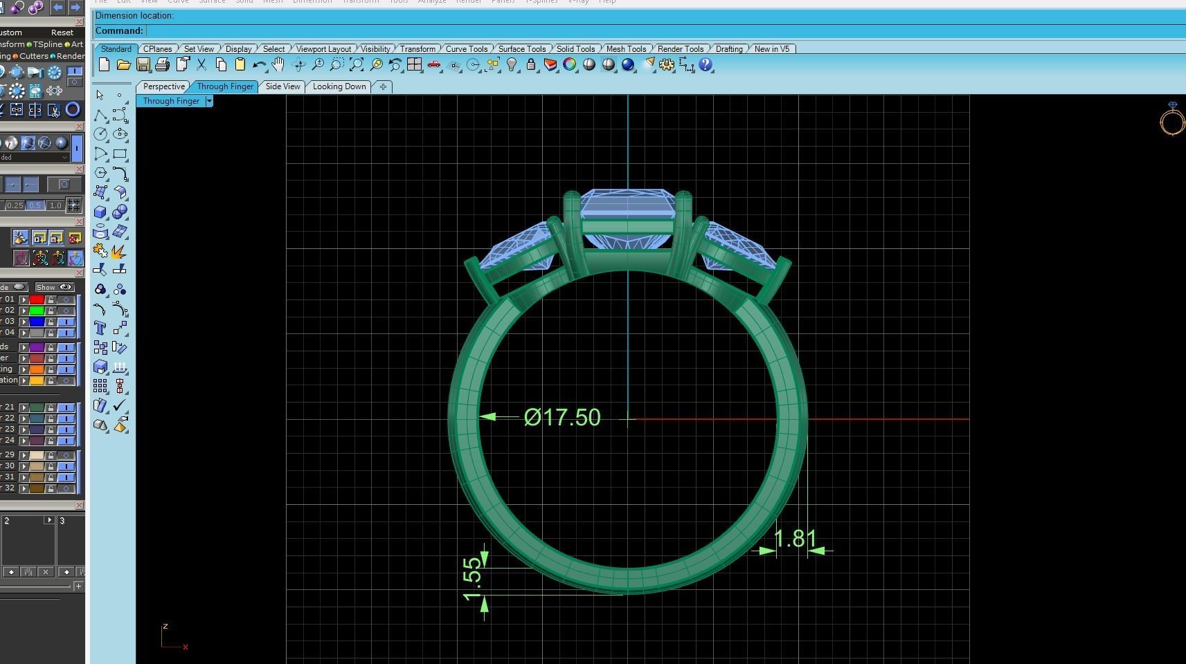 Graff Style Ring 3D print model_3