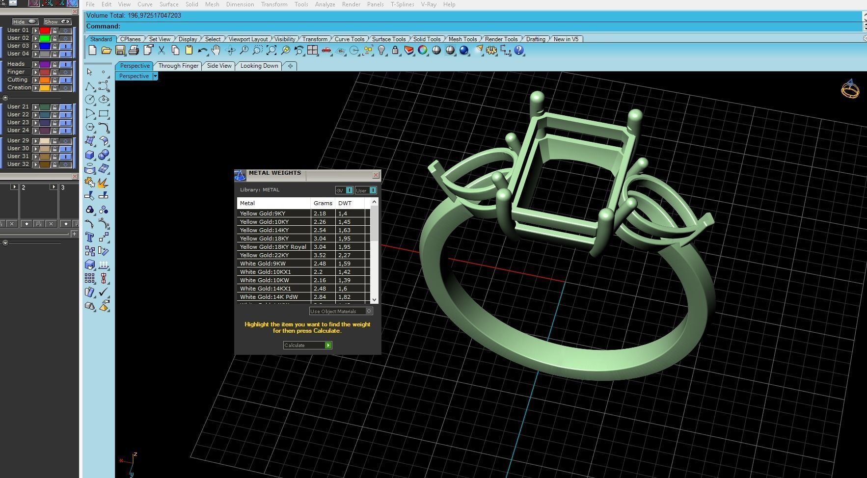 Graff Style Ring 3D print model_7