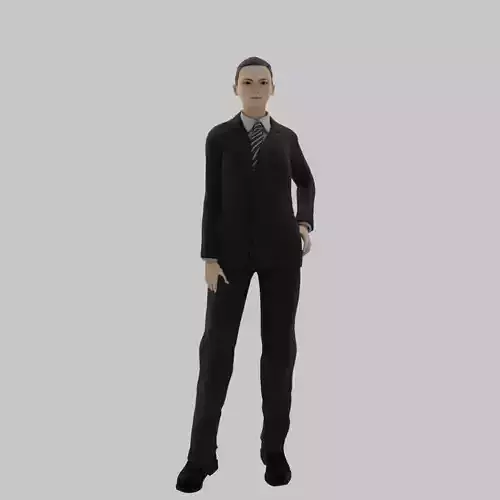 girlcharacter businessman in suit