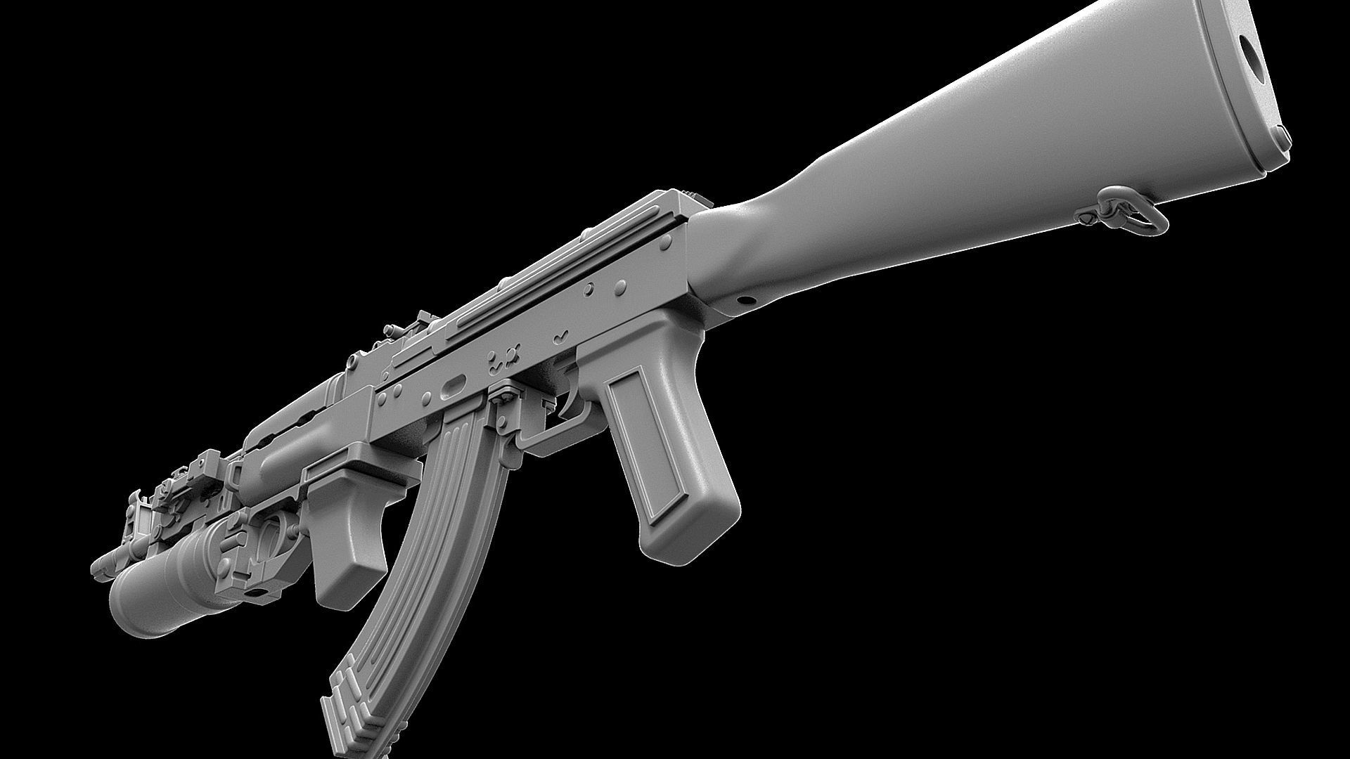 Ak 74 Rifle GP 25 3D model_10
