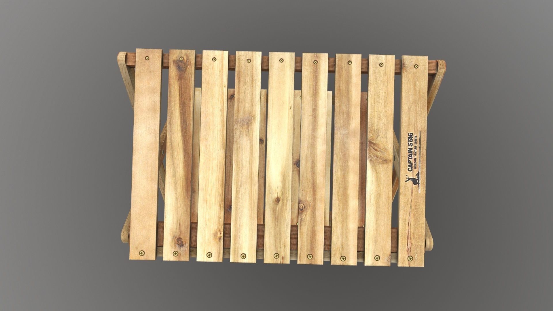 Foldable Wooden Rack Low-poly 3D model_9