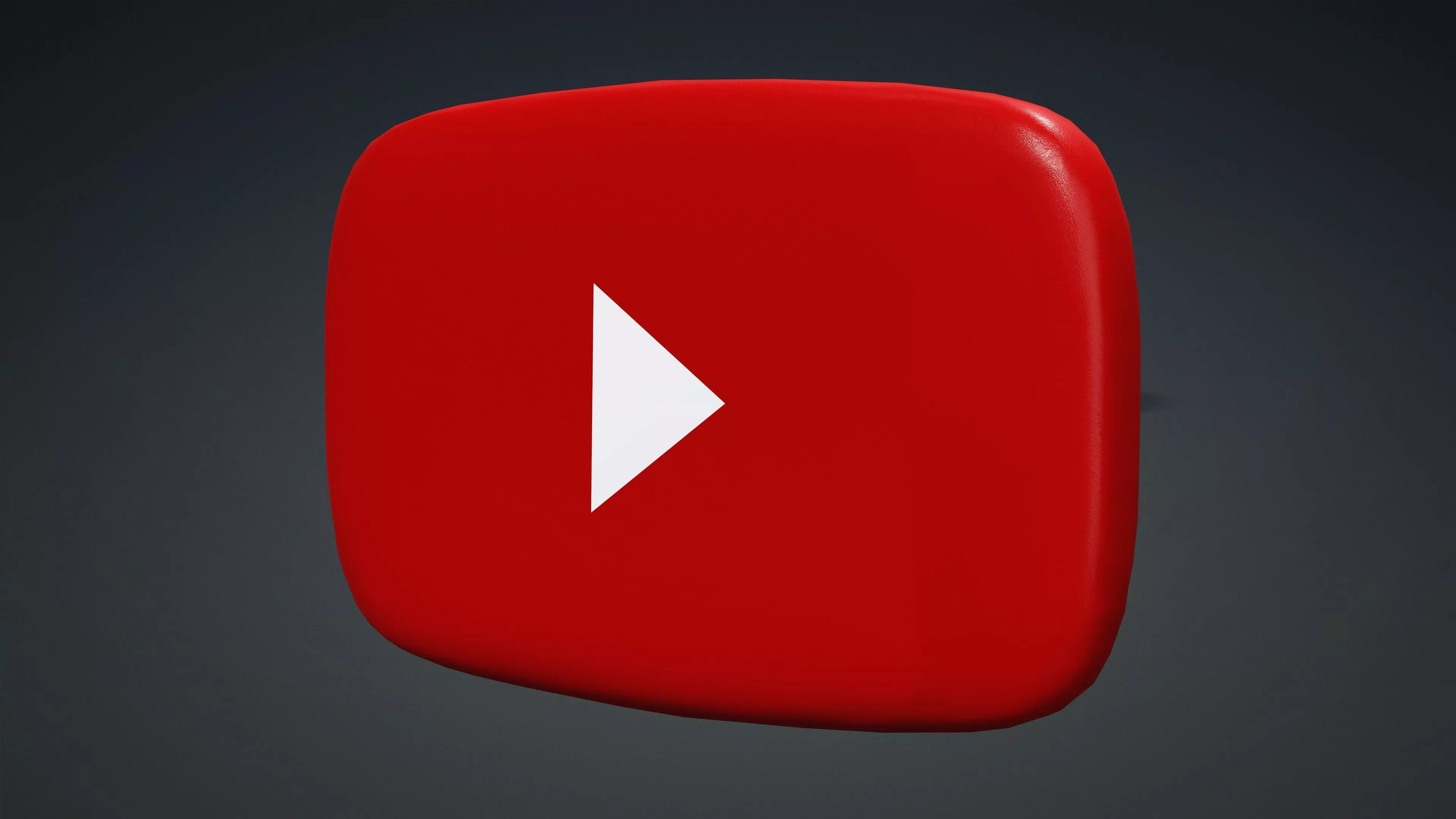YOUTUBE LOGO FREE Low-poly 3D model