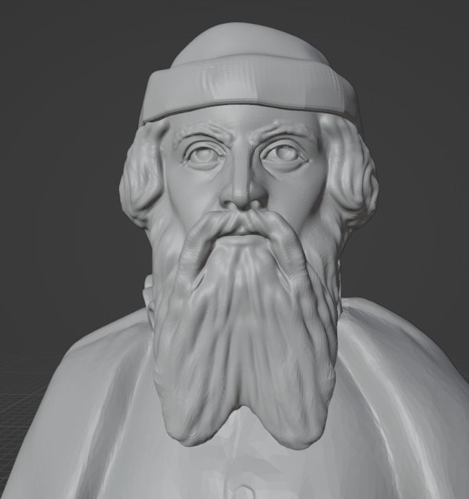 Johannes Gutenberg 3D print model_14
