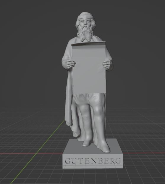 Johannes Gutenberg 3D print model_2
