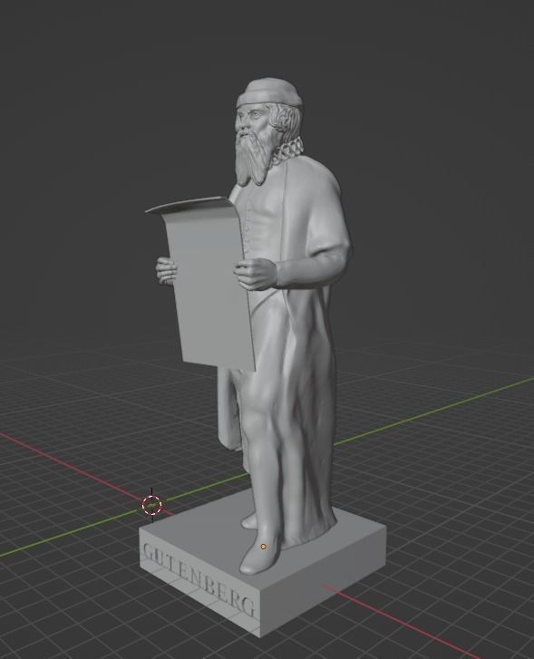 Johannes Gutenberg 3D print model_6