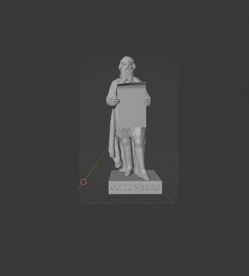 Johannes Gutenberg 3D print model_0