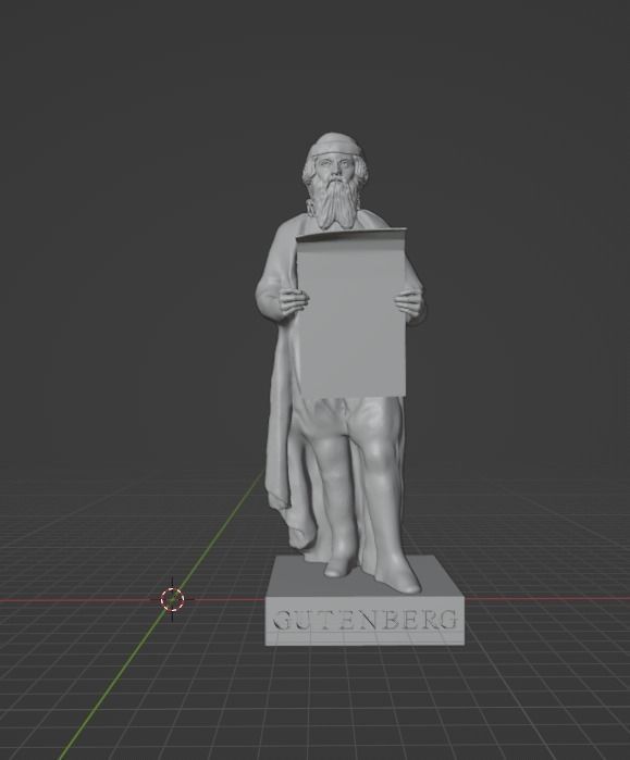 Johannes Gutenberg 3D print model_1