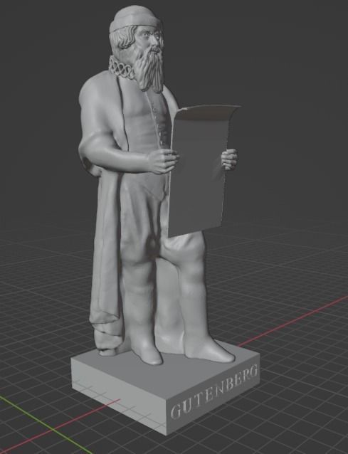 Johannes Gutenberg 3D print model_3