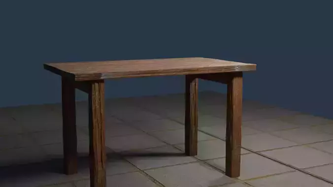 old wooden table