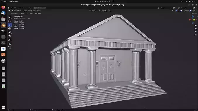 Building with columns 3D model