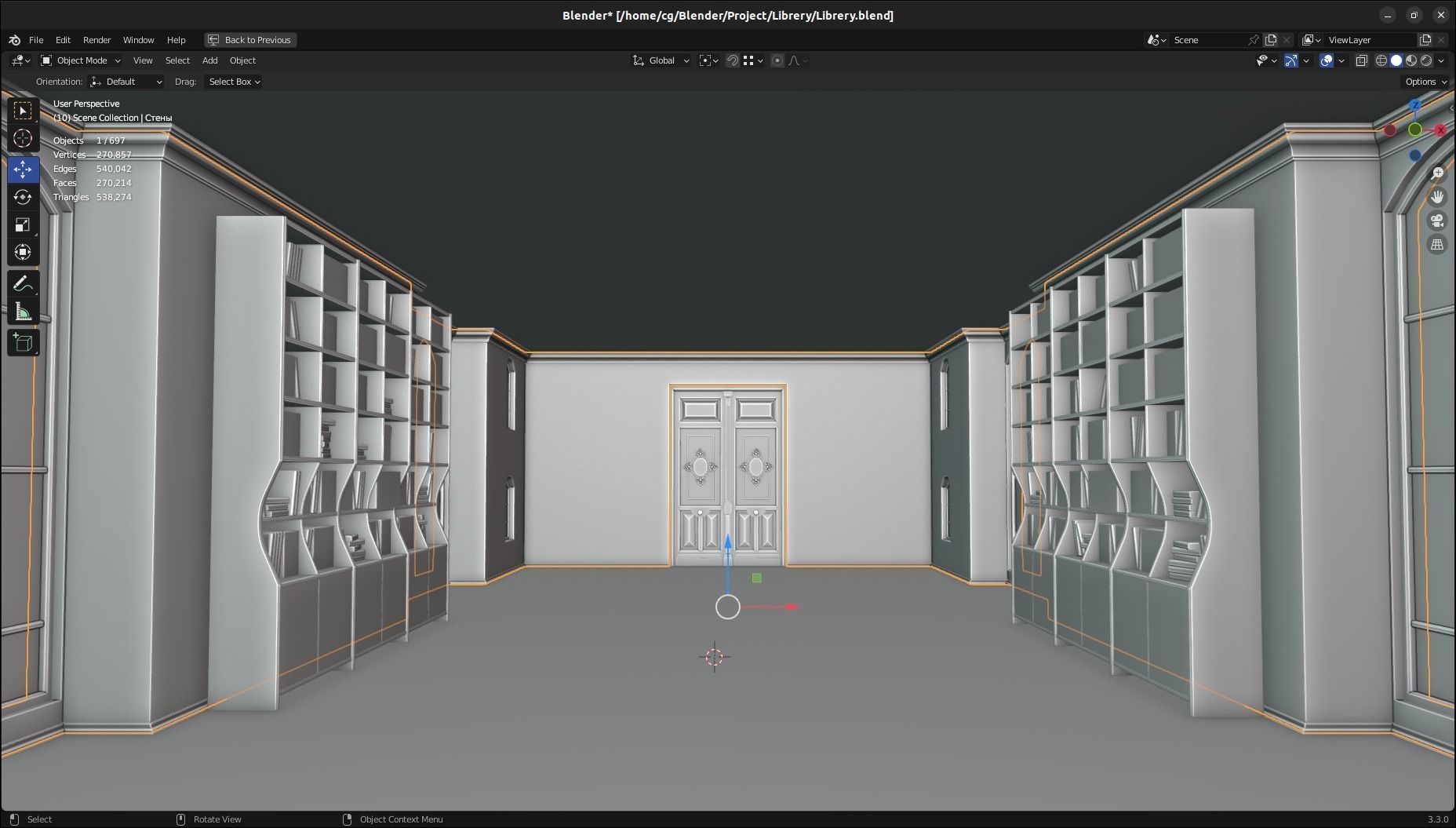Building with columns 3D model_7