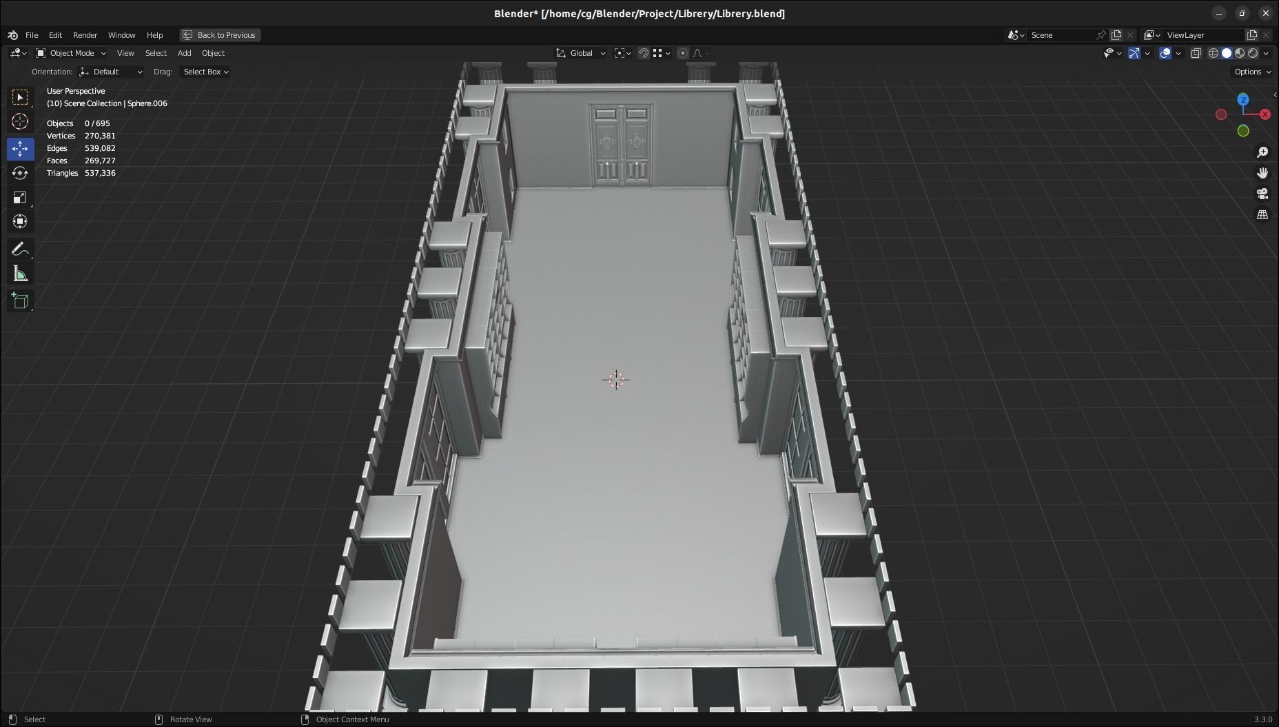 Building with columns 3D model_10