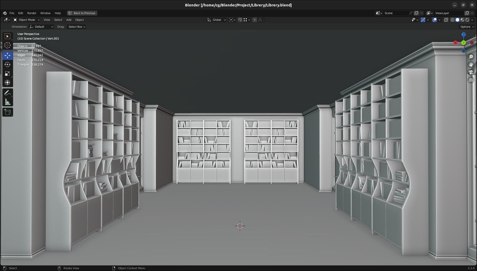 Building with columns 3D model_6