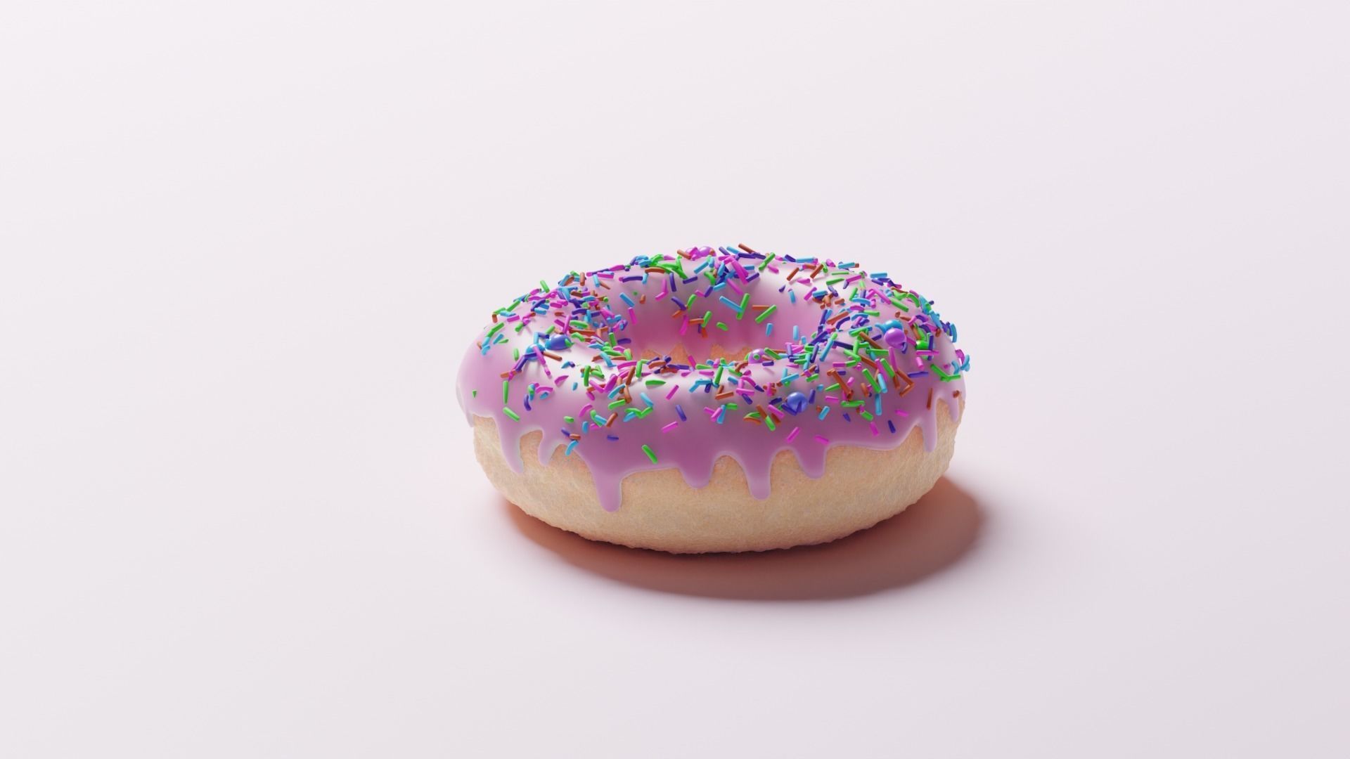 3D Donut Model with sprinkles 3D model CGTrader