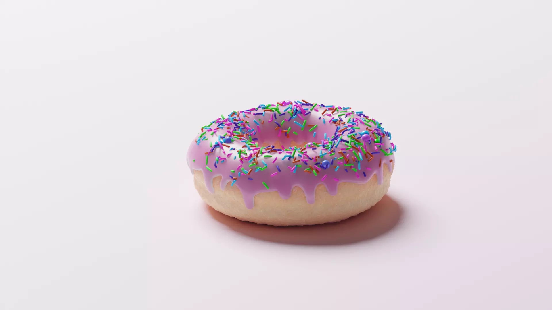 3D Donut Model with sprinkles 3D model_0