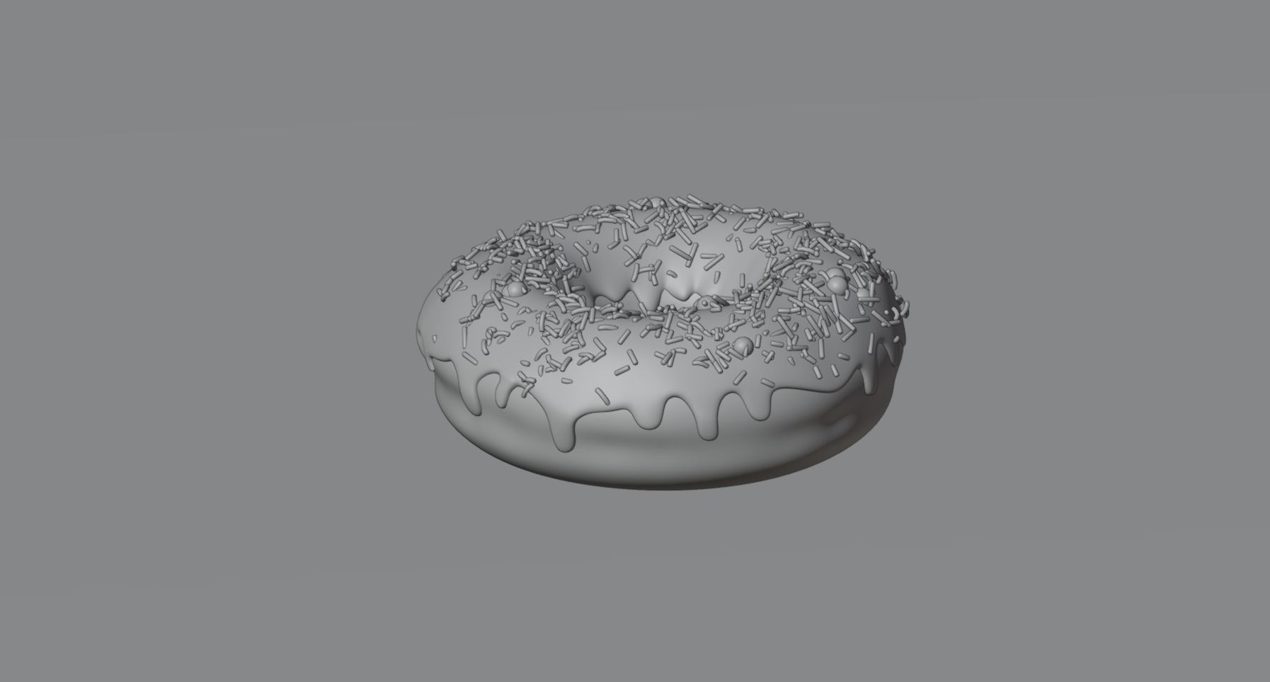 3D Donut Model with sprinkles 3D model_2