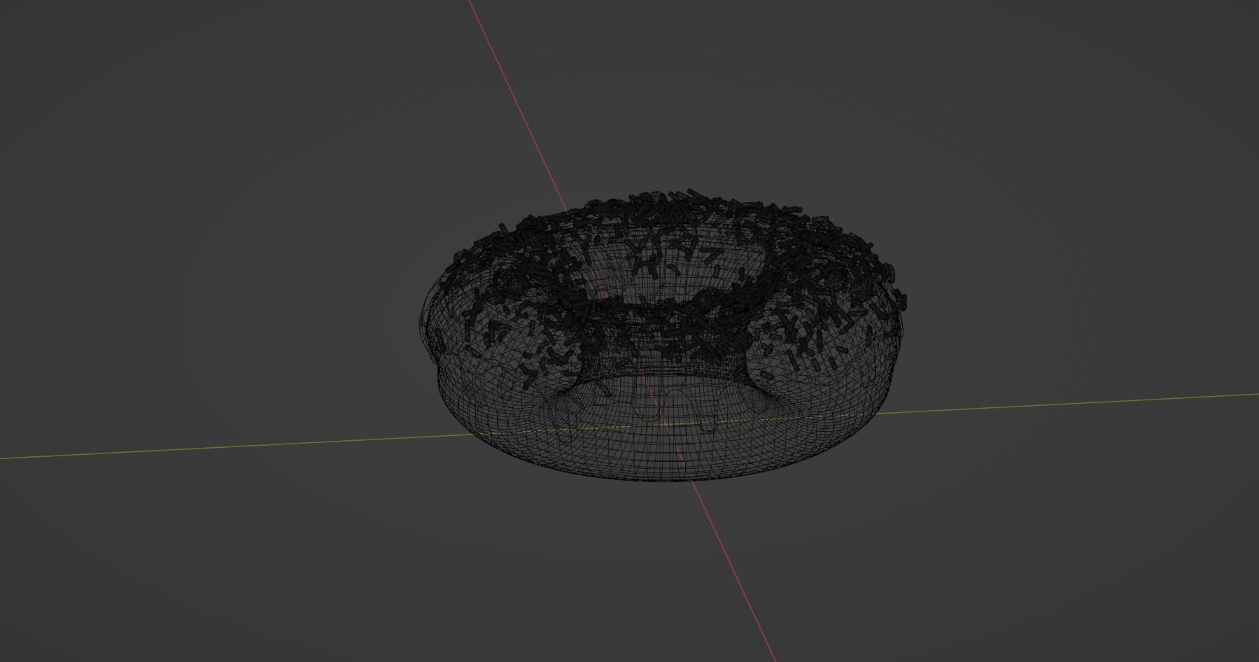 3D Donut Model with sprinkles 3D model_3