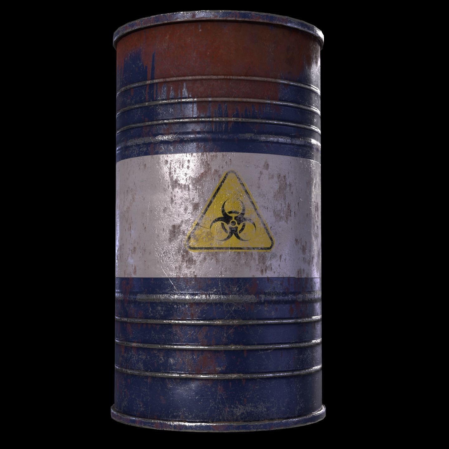 Barrels pack Low-poly 3D model_9