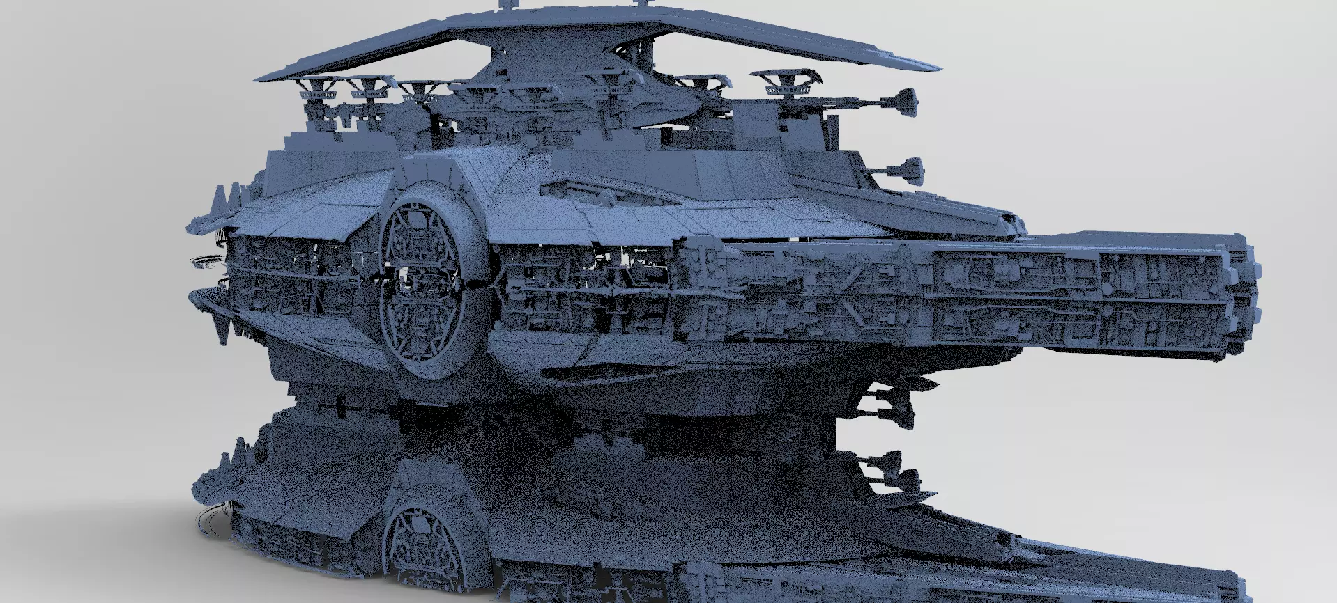 Jupiter Ancient tech temple Space station 2 designs  3D model_0