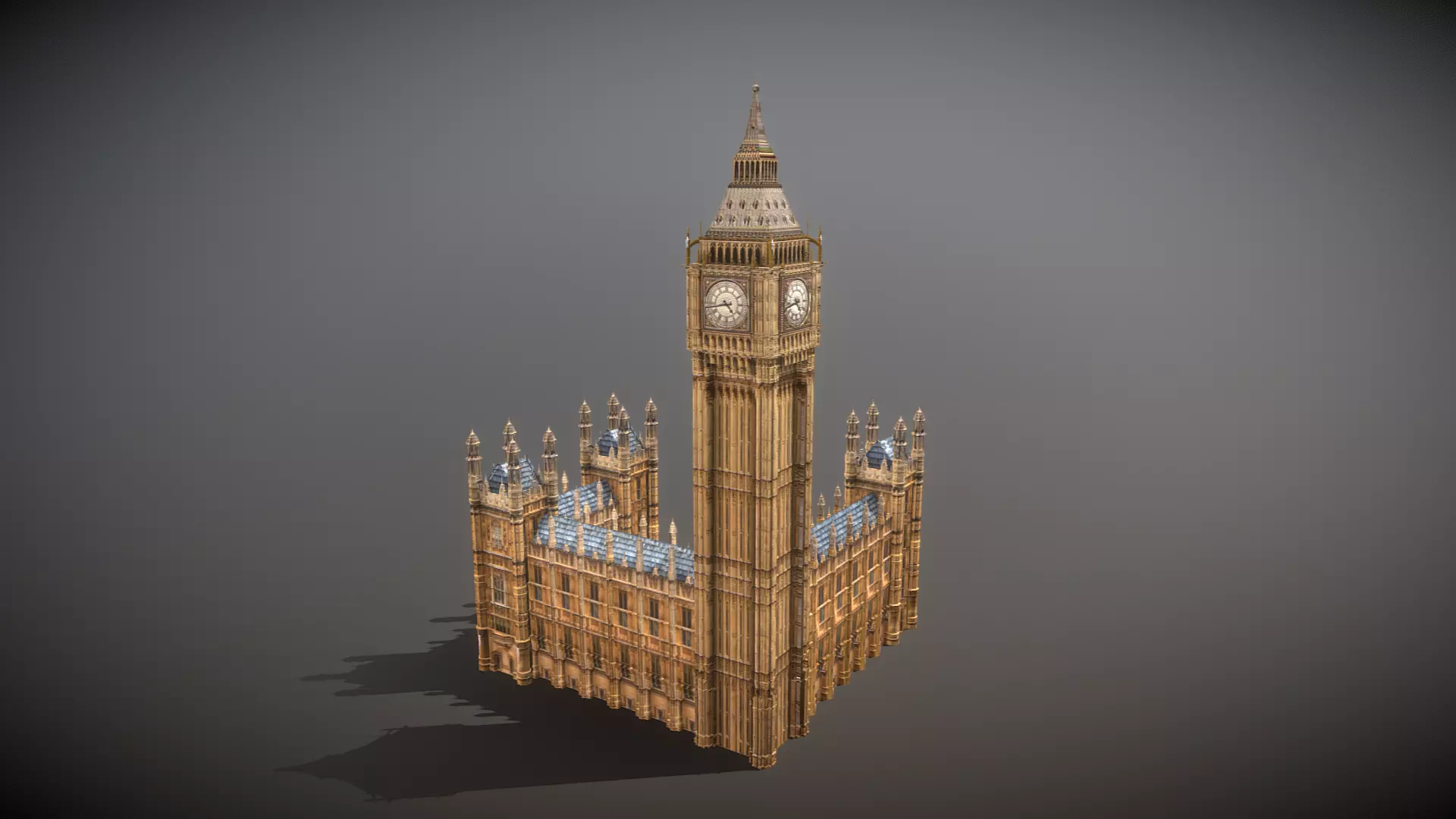 Big Ben Low-poly 3D model_0