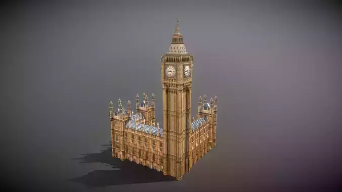 Big Ben Low-poly 3D model